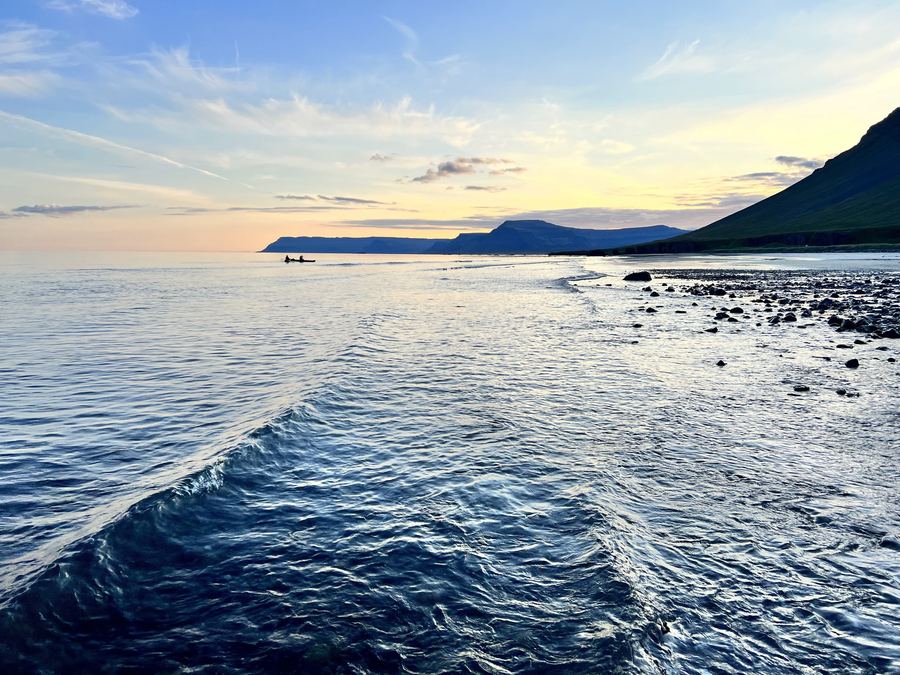 A wave by the shore