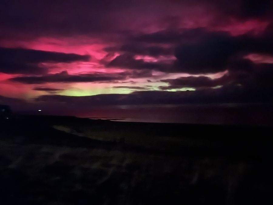 Pink northern lights