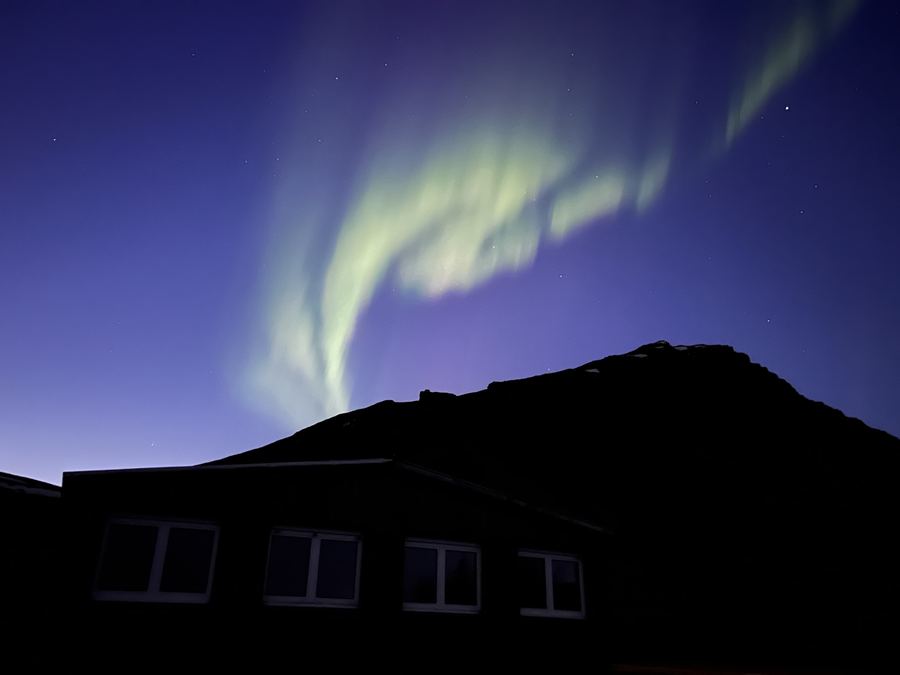Northern lights over the farm