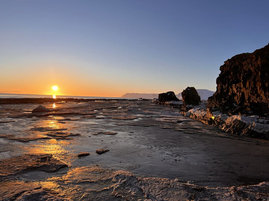 Sunset on the shore