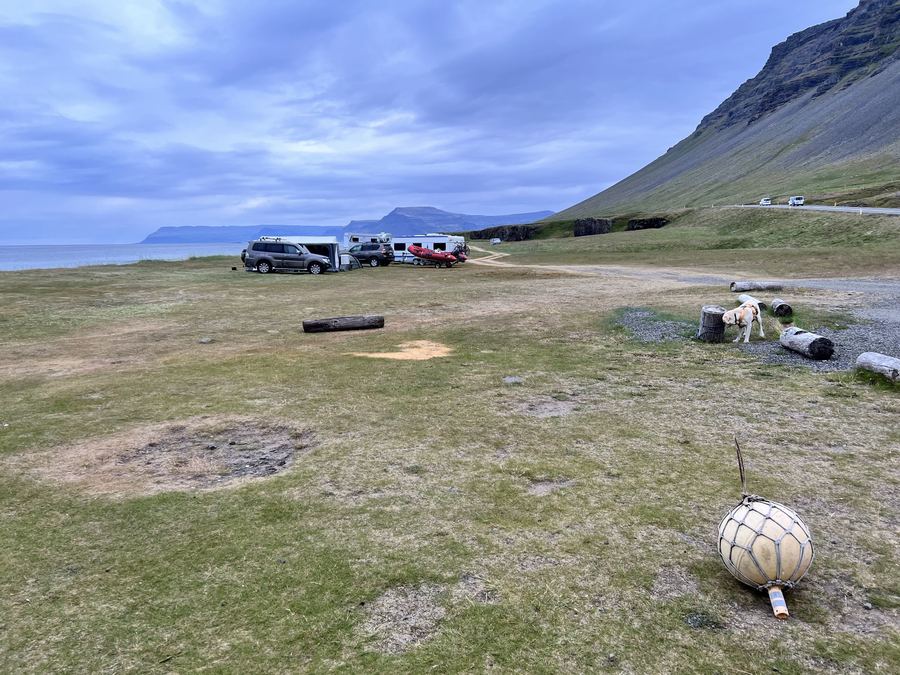 Campervans at the campsite